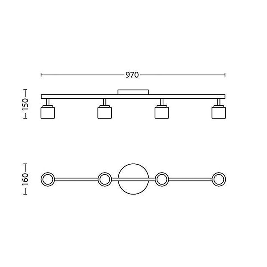Philips - LED Kohtvalgusti 4x LED/4W/230V
