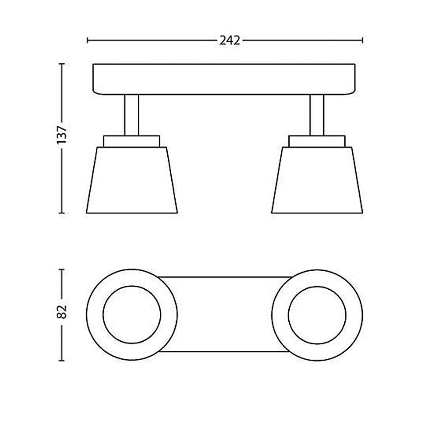 Philips - LED Kohtvalgusti 2x LED/4W/230V