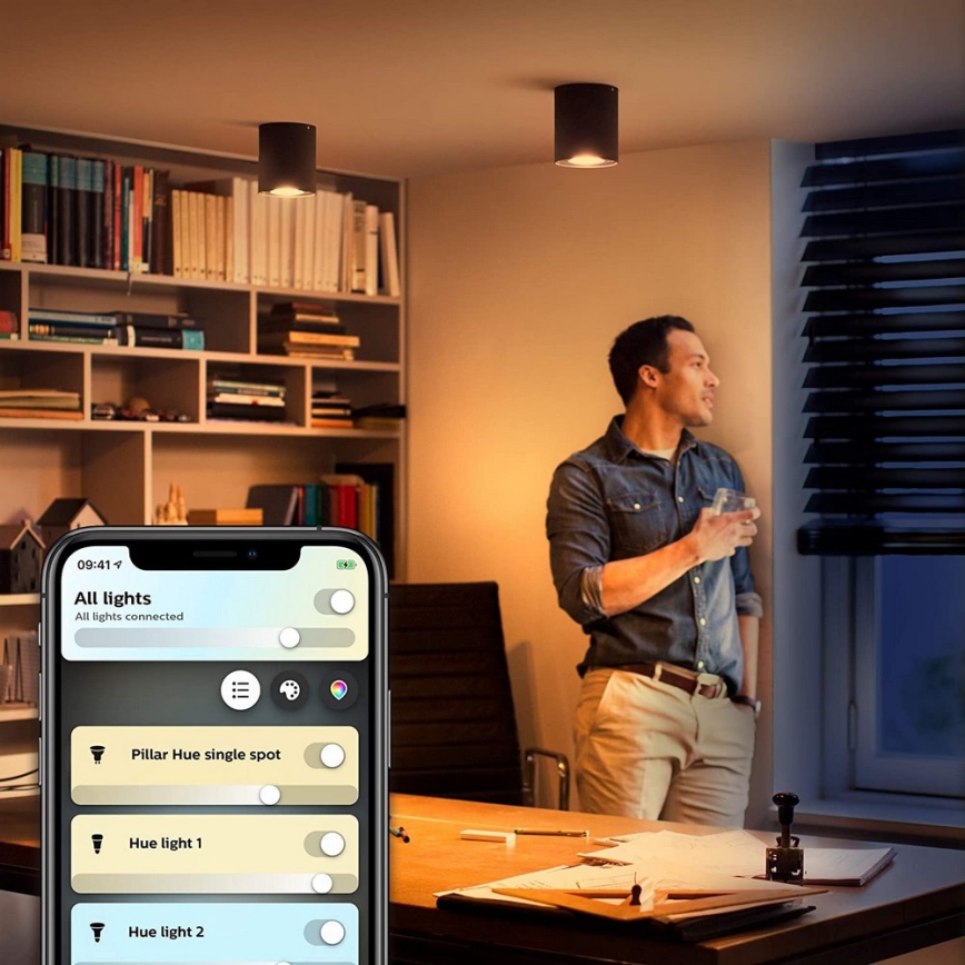 Philips - LED Hämardatav kohtvalgusti Hue PILLAR 1xGU10/5W/230V + kaugjuhtimispult
