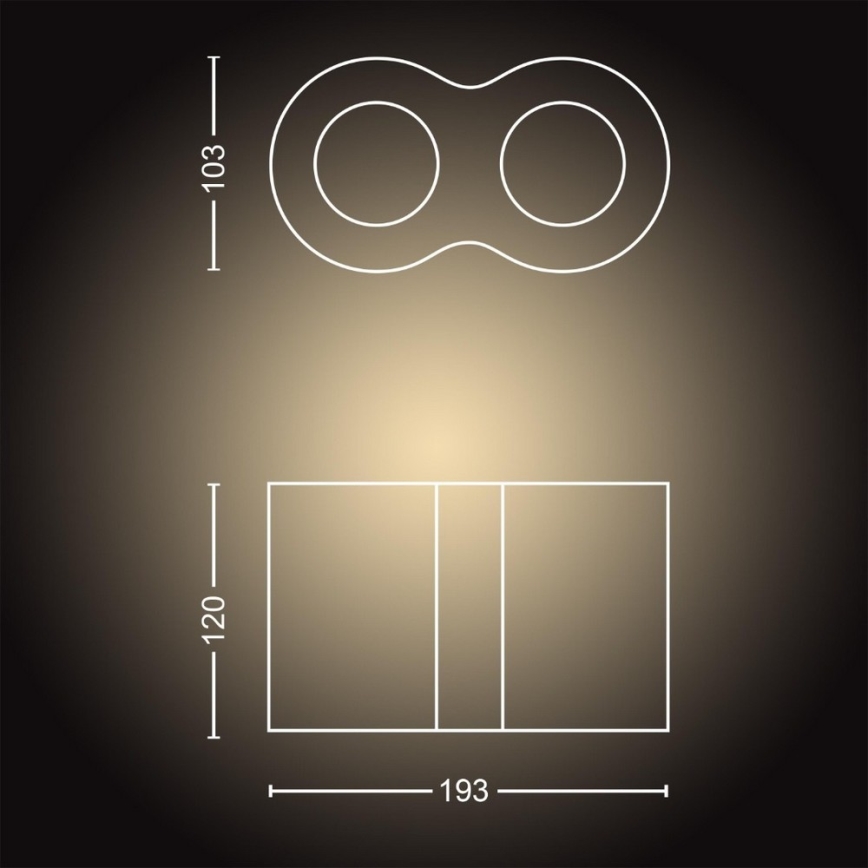 Philips - LED  Hämardatav valgusti Hue PILLAR 2xGU10/5W/230V + Pult
