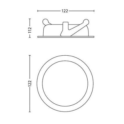 Philips - LED Hämardatav süvistatav valgusti/4,5W/230V