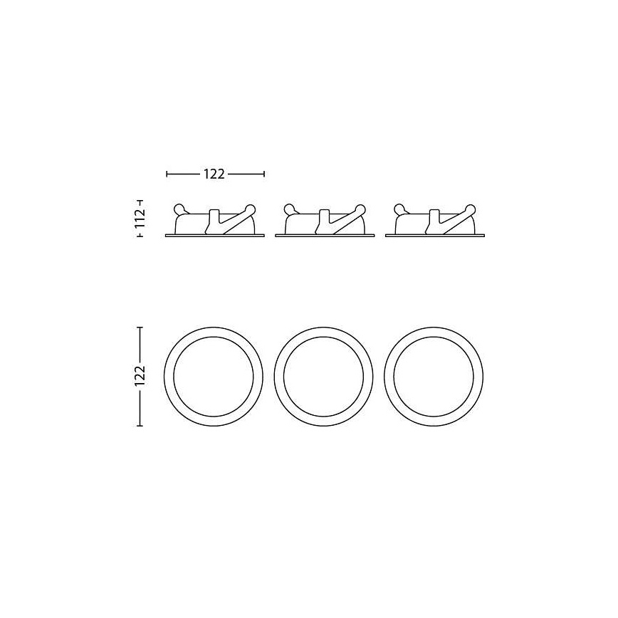 Philips - KOMPLEKT 3x LED Hämardatav süvistatav valgusti/4,5W/230V