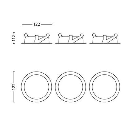 Philips - KOMPLEKT 3x LED Hämardatav süvistatav valgusti/4,5W/230V