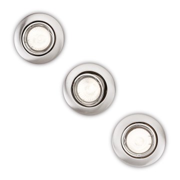 Philips 59243/17/E7 - KOMPLEKT 3x Süvistatav valgusti 1xGU10/50W/230V