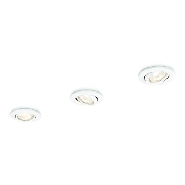 Philips 59243/31/E7 - KOMPLEKT 3x Süvistatav valgusti ENIF 1xGU10/50W/230V