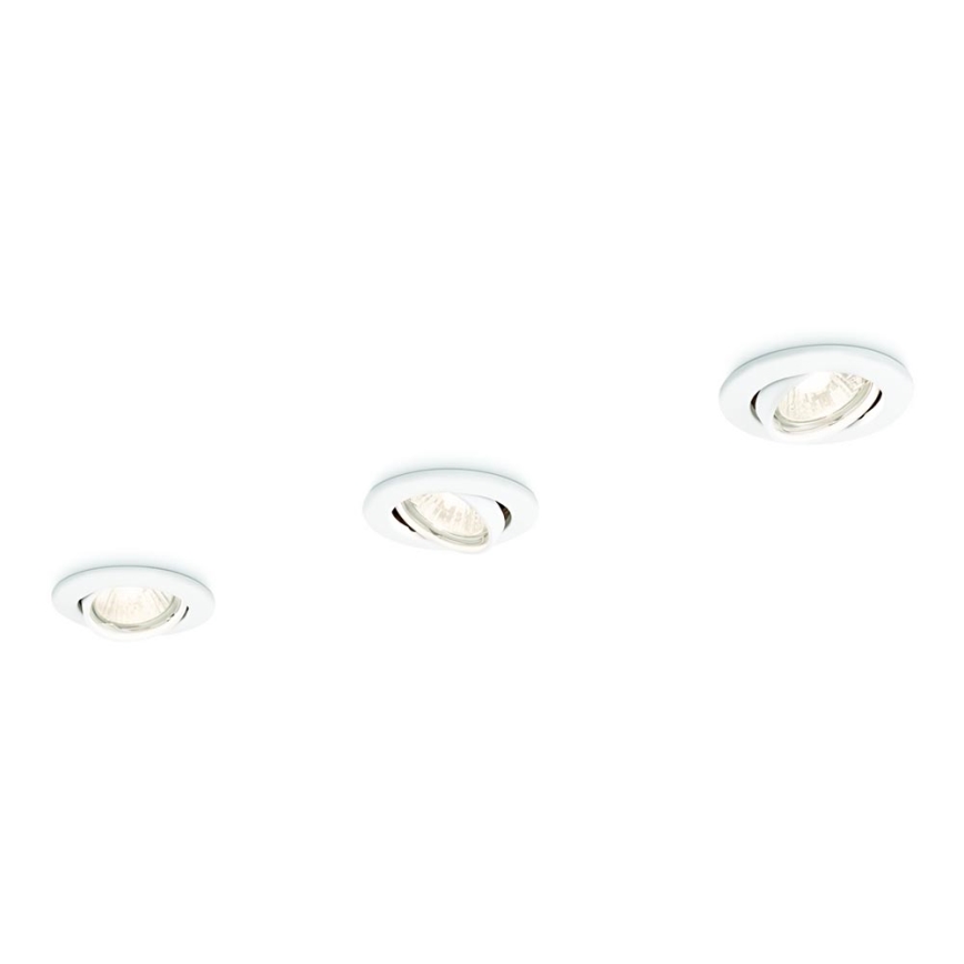 Philips 59243/31/E7 - KOMPLEKT 3x Süvistatav valgusti ENIF 1xGU10/50W/230V