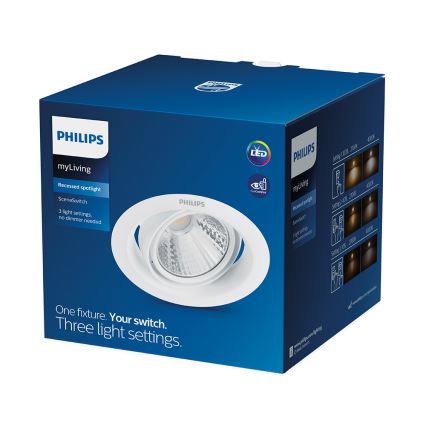 Philips - LED Hämardatav süvistatav valgusti SCENE SWITCH 1xLED/5W/230V 4000K