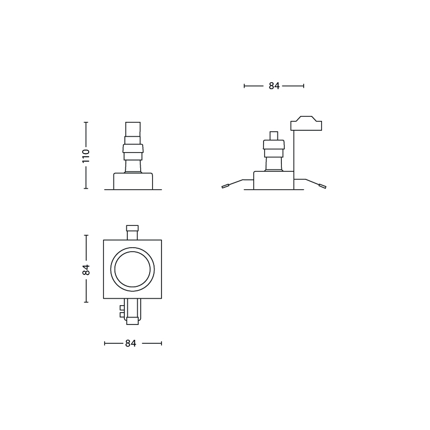 Philips - KOMPLEKT 3x Süvistatav valgusti vannituppa 3xGU10/35W/230V IP23