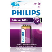 Philips 6FR61LB1A/10 - liitiumpatareid 6LR61 LITHIUM ULTRA 9V 600mAh