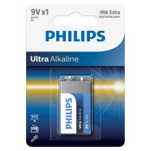 Philips 6LR61E1B/10 - Leelispatarei 6LR61 ULTRA ALKALINE 9V 600mAh