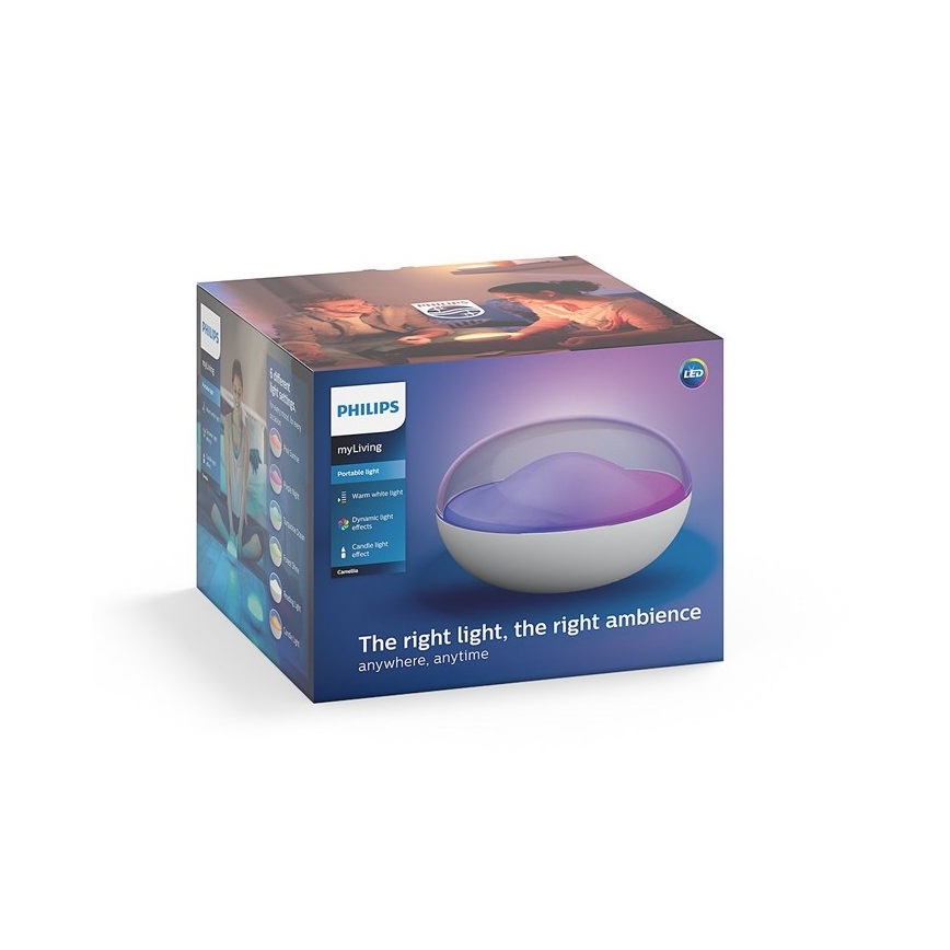 Philips 70104/31/P0 - LED RGB Hämardatav kaasaskantav lamp CAMELLIA LED/3W/5V