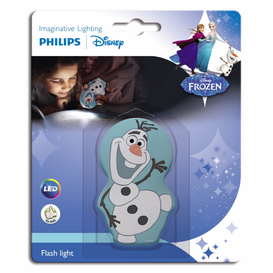 Philips 71767/08/16 - LED Laste taskulamp DISNEY FROZEN 1xLED/0,3W/2xAAA