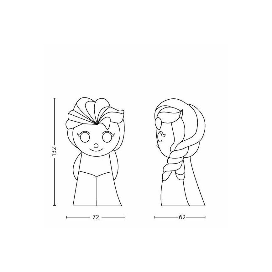 Philips 71768/03/16 - LED lastelamp DISNEY ELSA LED/0,3W/3V