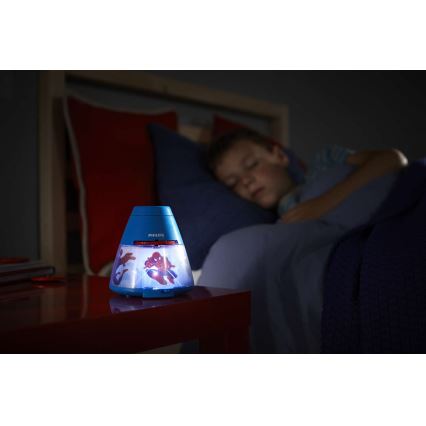 Philips 71769/40/16 - LED lastetoa lamp ja projektor MARVEL SPIDER-MAN 1xLED/0.1W