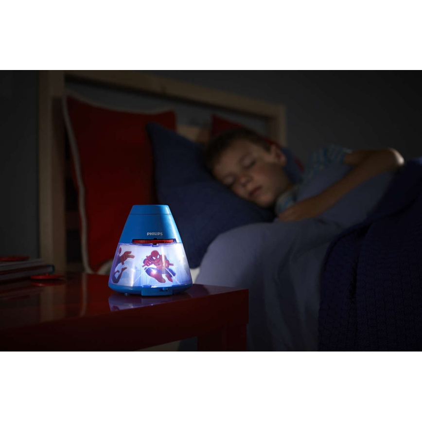Philips 71769/40/16 - LED lastetoa lamp ja projektor MARVEL SPIDER-MAN 1xLED/0.1W
