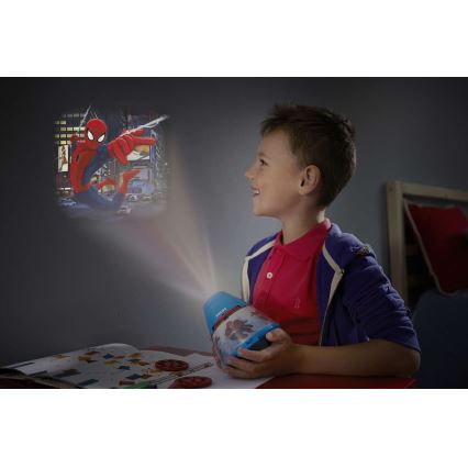 Philips 71769/40/16 - LED lastetoa lamp ja projektor MARVEL SPIDER-MAN 1xLED/0.1W