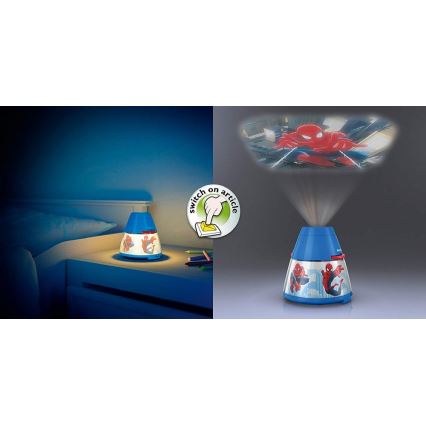 Philips 71769/40/16 - LED lastetoa lamp ja projektor MARVEL SPIDER-MAN 1xLED/0.1W