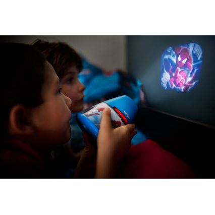 Philips 71769/40/16 - LED lastetoa lamp ja projektor MARVEL SPIDER-MAN 1xLED/0.1W