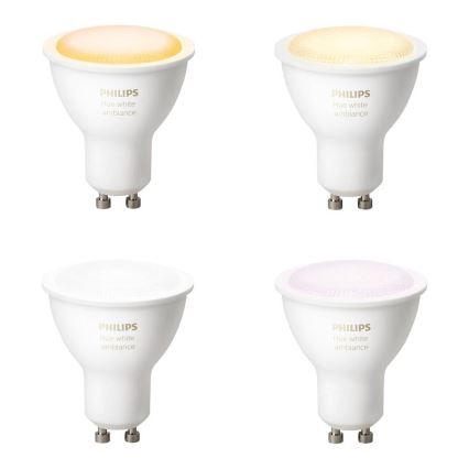 LED Hämardatav pirn RGB Philips Hue WHITE AMBIANCE 1xGU10/5,5W/230V