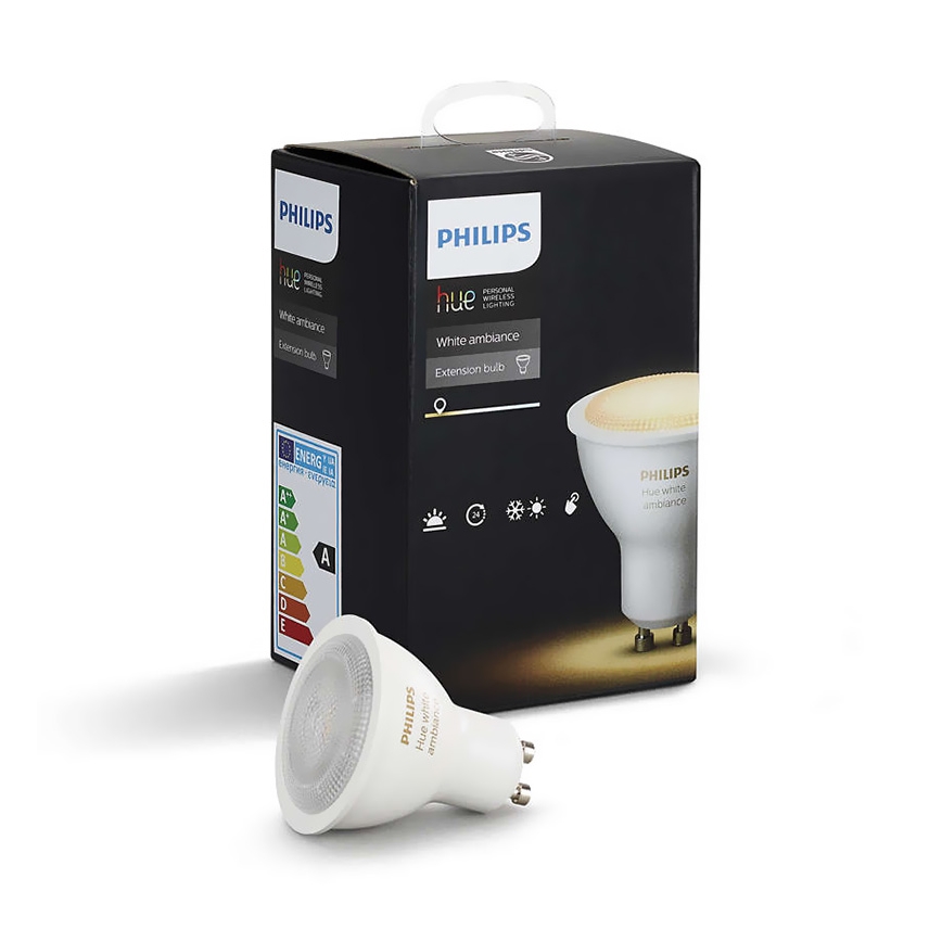 LED Hämardatav pirn RGB Philips Hue WHITE AMBIANCE 1xGU10/5,5W/230V