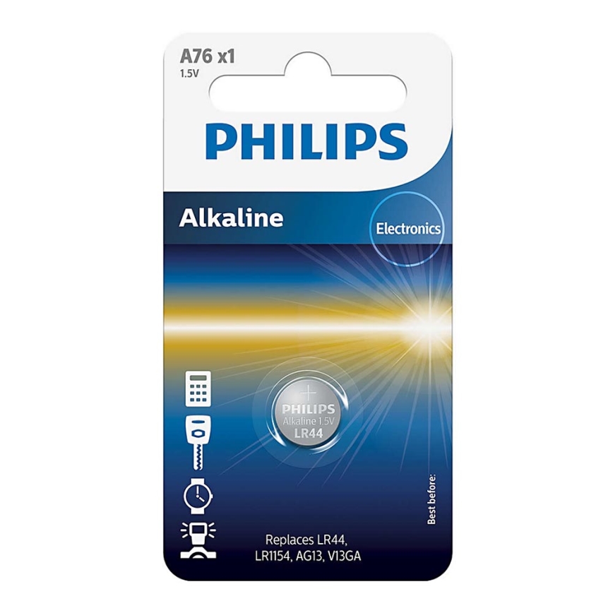 Philips A76/01B - nööp-leelispatareid MINICELLS 1,5V 155mAh