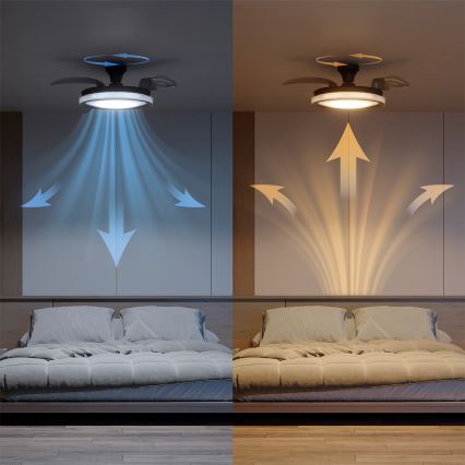 Philips - LED hämardatav laelamp ventilaatoriga BLISS LED/35W/230V must + kaugjuhtimispult
