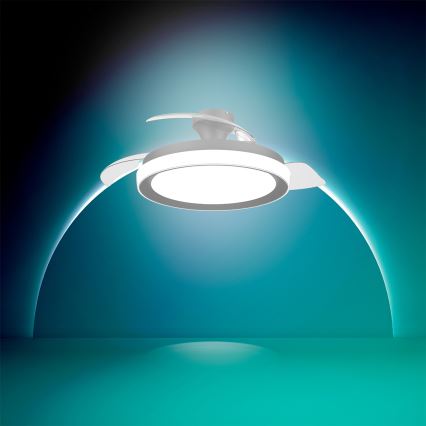 Philips - LED hämardatav laelamp ventilaatoriga BLISS LED/35W/230V must + kaugjuhtimispult