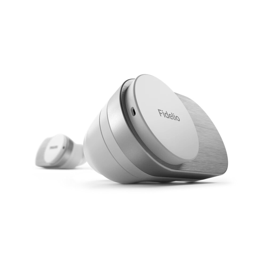 Philips Fidelio T1WT/00 - Juhtmevabad kõrvaklapid IPX4 2x 60 mAh + 650 mAh hõbedane