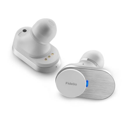 Philips Fidelio T1WT/00 - Juhtmevabad kõrvaklapid IPX4 2x 60 mAh + 650 mAh hõbedane