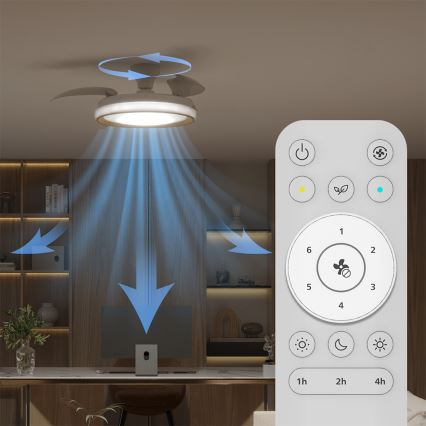 Philips - LED hämardatav laelamp ventilaatoriga BLISS LED/35W/230V, kuldne + kaugjuhtimispult