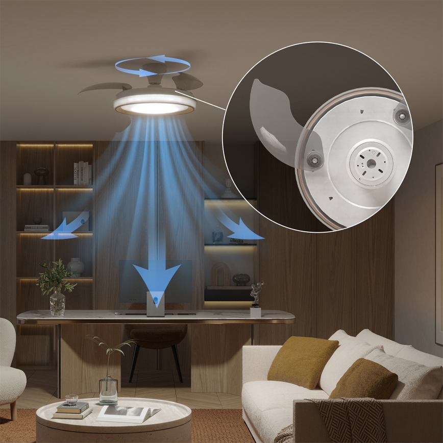 Philips - LED hämardatav laelamp ventilaatoriga BLISS LED/35W/230V, kuldne + kaugjuhtimispult