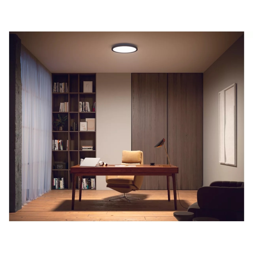 Philips - Hue AURELLE LED hämardatav laelamp LED/21W/230V 2200–6500K läbimõõt 39,5 cm must