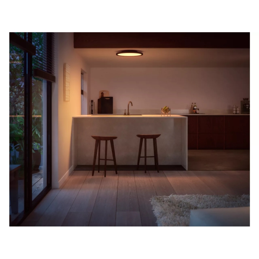 Philips - Hue AURELLE LED hämardatav laelamp LED/21W/230V 2200–6500K läbimõõt 39,5 cm must