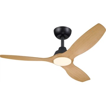 Philips - Hämardatav LED-laeventilaator OLAS LED/24W/230V, läbimõõt 132 cm, must/pruun + kaugjuhtimispult