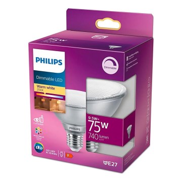 Philips hämardatav LED-pirn E27/9,5W/230V 2700K