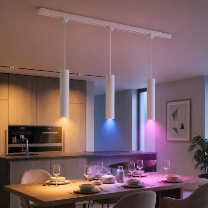 Philips - LED RGBW hämardatav rippvalgusti kaablil liistvalgustussüsteemis EASYLINK HUE 3xGU10/4,7W/230V 2200-6500K 1m valge