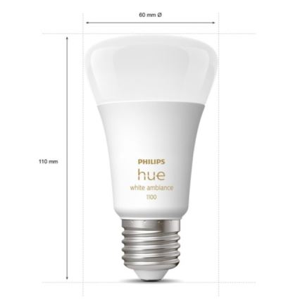 Philips Hue White Ambiance põhikomplekt 3xE27/11W 2200-6500K + Hue Bridge ja dimmerlüliti