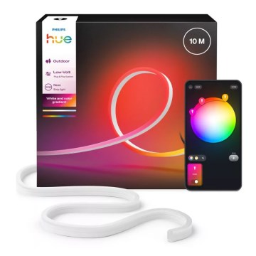 Philips - Hue NEON 10m LED RGBW hämardatav välistingimustesse mõeldud riba 30W/230V 2200-6500K IP67