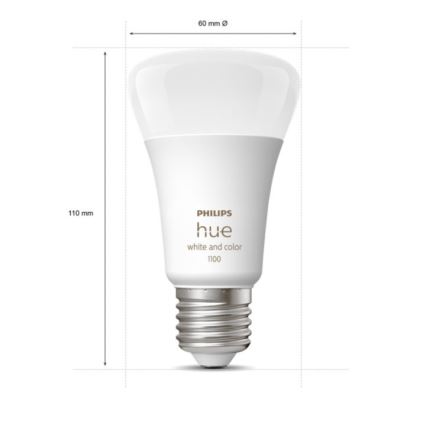 Algkomplekt Philips Hue WHITE AND COLOR AMBIANCE 2xE27/9W/230V 2000-6500K + Hue bridge