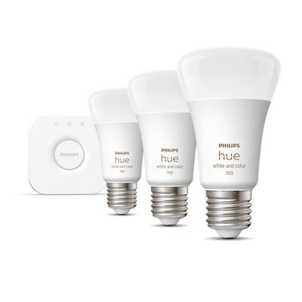 Põhikomplekt Philips Hue WHITE AND COLOR AMBIANCE 3xE27/9W/230V 2000-6500K + Hue bridge