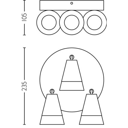 Philips - Kohtvalgusti CLEFT 3xGU10/5W/230V