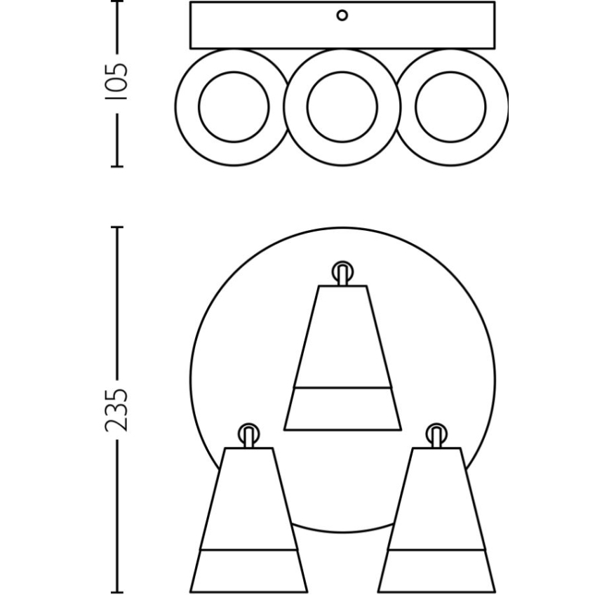 Philips - Kohtvalgusti CLEFT 3xGU10/5W/230V