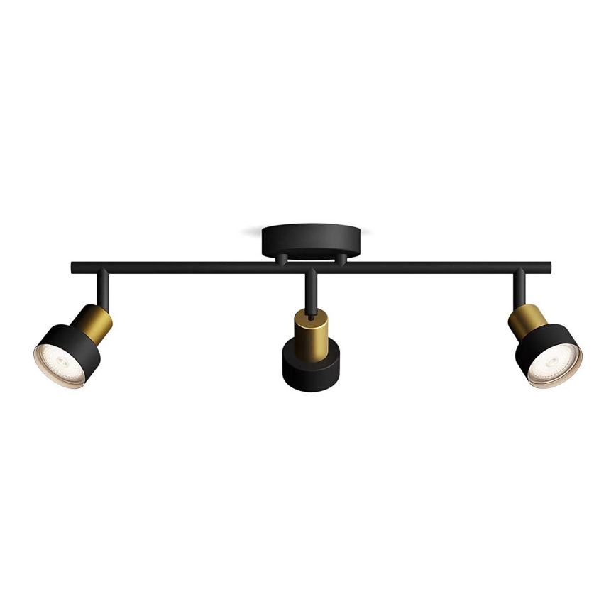 Philips - Kohtvalgusti CONDUIT 3xGU10/5W/230V must/messing