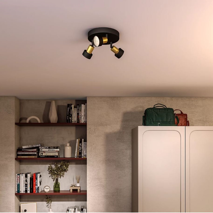 Philips - Kohtvalgusti CONDUIT 3xGU10/5W/230V must/messing