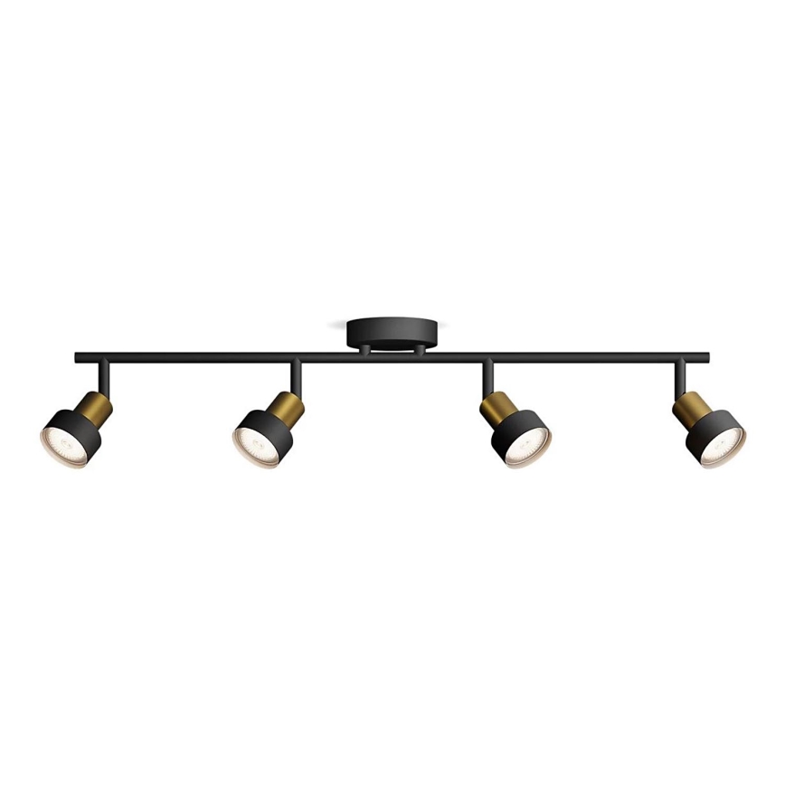Philips - Kohtvalgusti CONDUIT 4xGU10/5W/230V must/messing