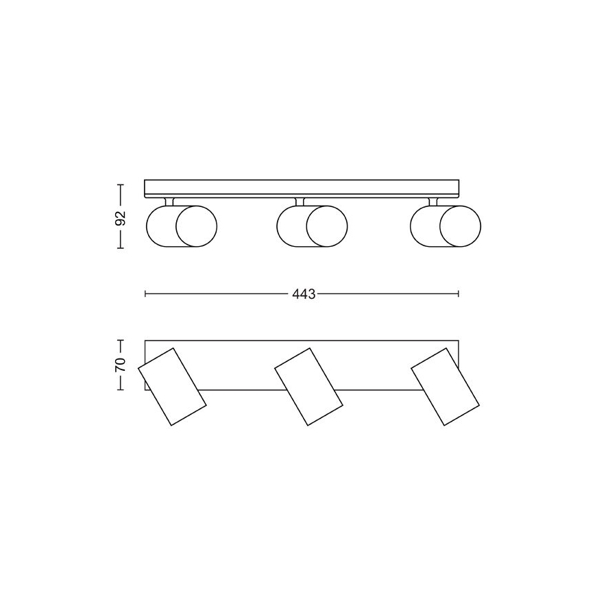 Philips - Kohtvalgusti KOSIPO 3xGU10/5,5W/230V valge
