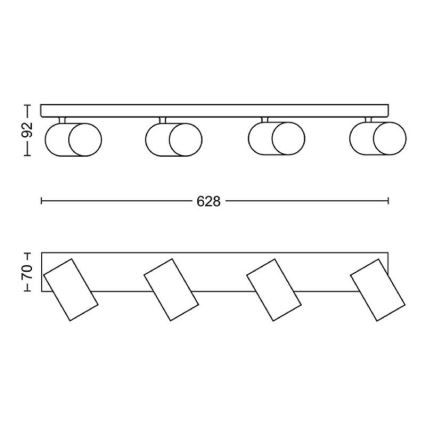 Philips - Kohtvalgusti 4xGU10/5,5W/230V