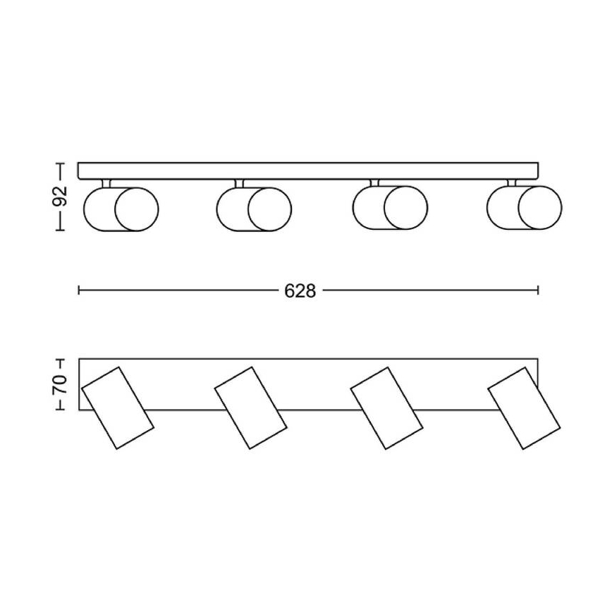 Philips - Kohtvalgusti 4xGU10/5,5W/230V
