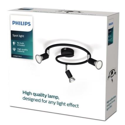 Philips - Kohtvalgusti 3xGU10/50W/230V must