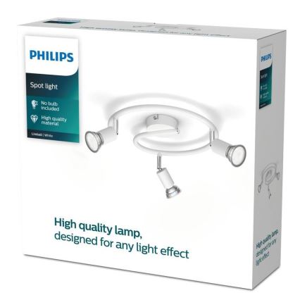 Philips - Kohtvalgusti 3xGU10/50W/230V valge